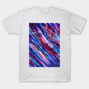 Red Pink and Blue Vines T-Shirt